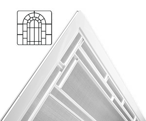 Prowler Proof Heritage decorative aluminium screen door corner