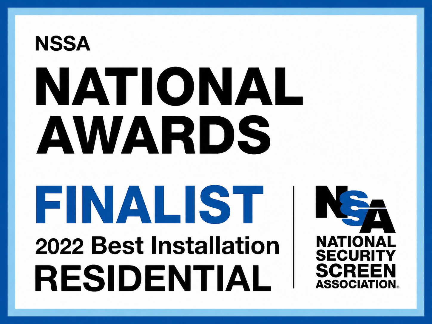 2022 NSSA Best Residential Installation National Award Finalist